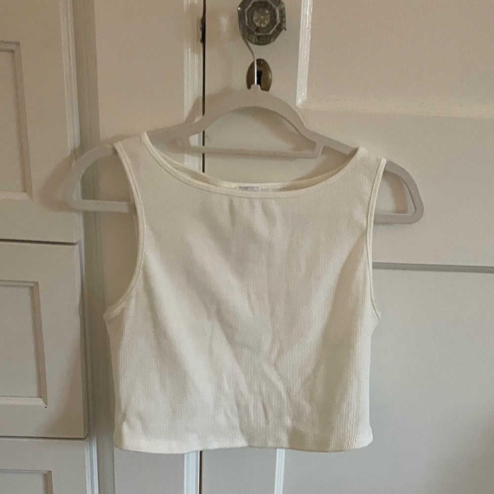 Princess Polly White Cropped Tank